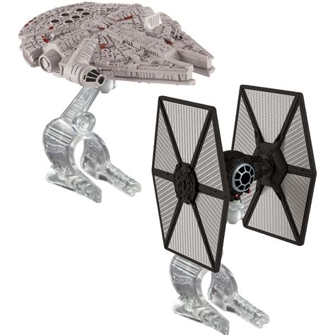 Hot Wheels Star Wars First Order Tie Fighter Vs Millennium Falcon Walmart