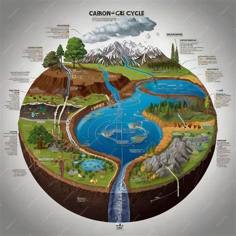 Ciclo Biogeoquímico - Diagrama del ciclo del carbono Ciclo biogeoquímico para la educación ...