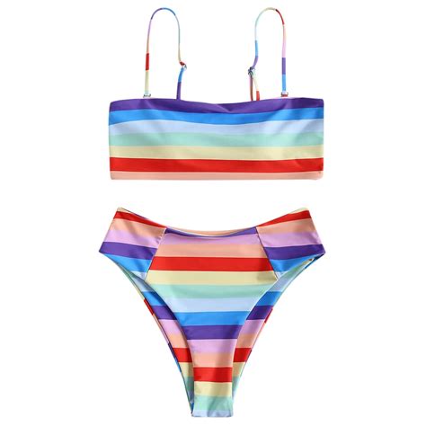 Sexy Halter Swimwear High Waist Colorful Bathing Sui Women Swimsuit