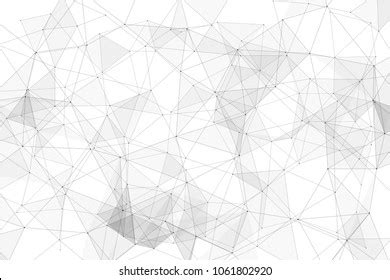 White Background Points Connected By Lines Stock Vector Royalty Free