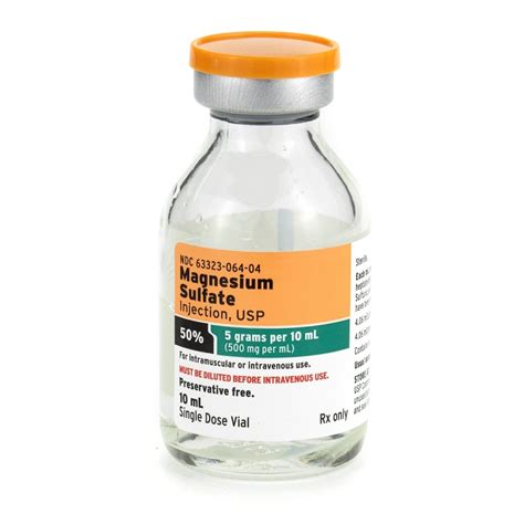 Magnesium Sulfate 50 500mg ML SDV 10mL Vial McGuff