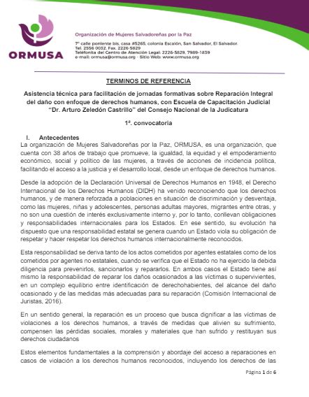 Asistencia técnica para facilitación de jornadas formativas sobre