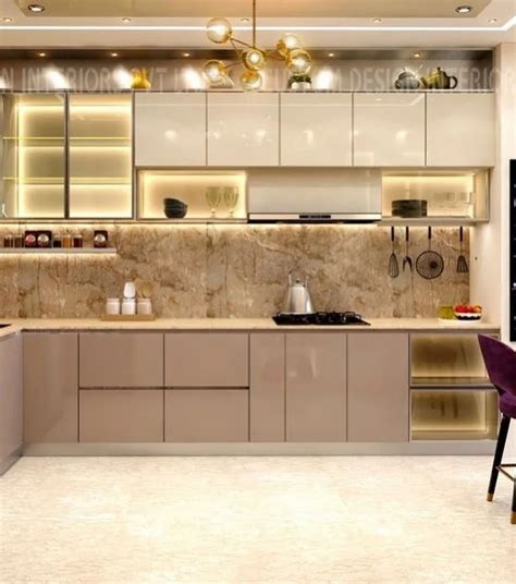 Modern Wooden L Shape Modular Kitchen Designing Service At Rs Sq Ft