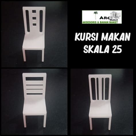 Jual Miniatur Maket Kursi Makan Skala 1 25 Untuk Interior Diorama