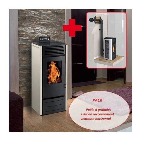 PACK POÊLE CONDUIT ORTA 14KW POELE À GRANULÉS ÉTANCHE STOVIA KIT