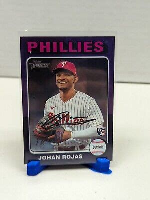 2024 Topps Heritage Johan Rojas CHROME Purple Hot Box Refractor 171