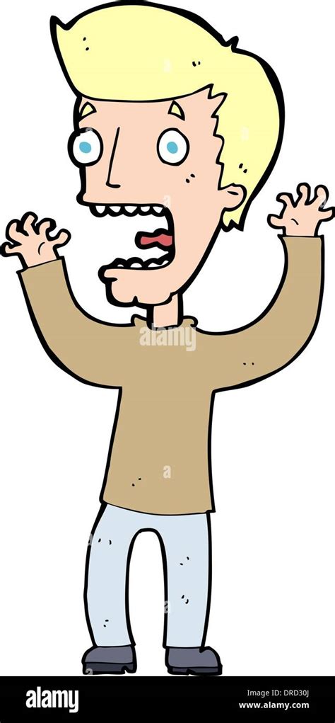 cartoon frightened man Stock Vector Image & Art - Alamy