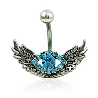 Piercing De Umbigo Olho Brilhante Em Asas De Anjo Shopee Brasil