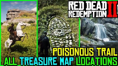 Red Dead Redemption 2 The Poisonous Trail All Treasure Map Locations Youtube