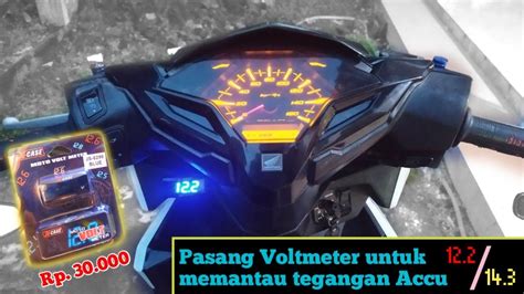 PASANG VOLT METER DI VARIO 125 LED CUKUP MUDAH DAN MURAH YouTube