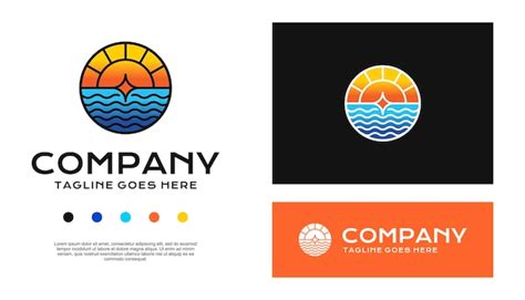 Premium Vector Sunset Logo