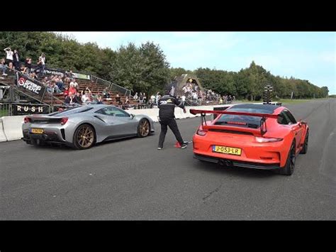 Porsche Gt Rs Vs Ferrari Pista Youtube