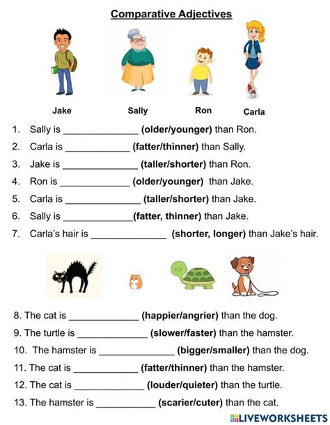 Comparative Adjectives 2 Worksheet Comparative Adjectives Adjective Worksheet Adjectives