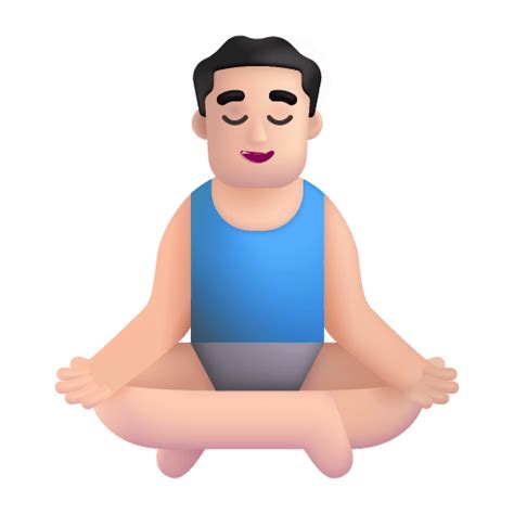 Man In Lotus Position 3d Light Icon Fluentui Emoji 3d Iconpack