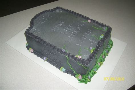 Over The Hill Tombstone Cake Cake 50th Birthday Cakes For Men