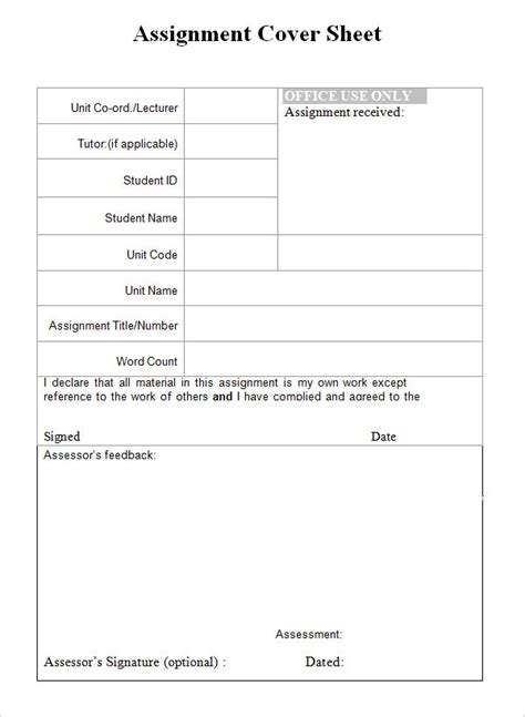 Free 9 Cover Sheet Templates In Ms Word Pdf