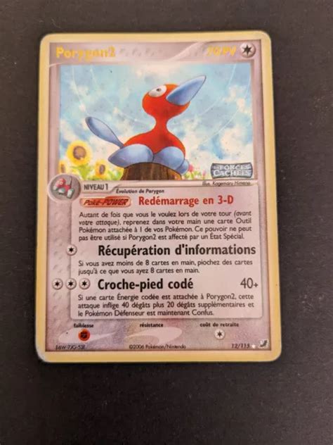 CARTE POKÉMON PORYGON2 Or holographique set Ex Forces Cachées 12 115