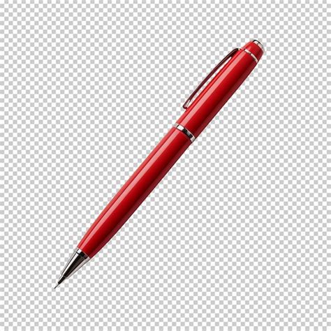 Premium Psd A Red Ballpoint Pen Isolated On Transparent Background