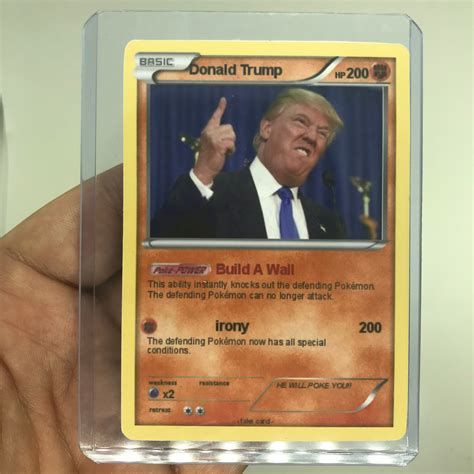 Donald Trump Pokémon Trading card | Etsy