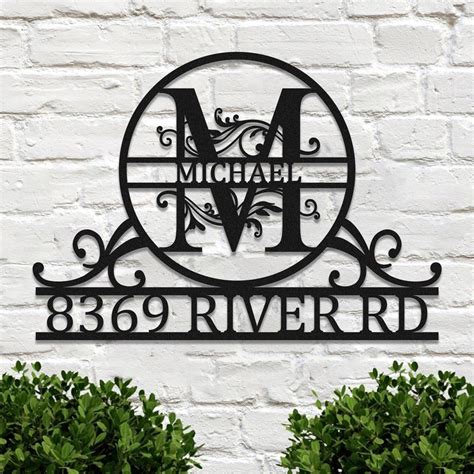 Personalized Metal Address Sign Custom Metal House Number Etsy