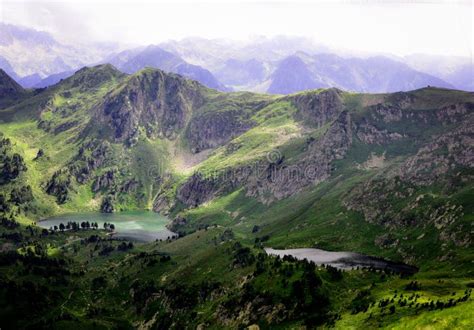 Lakes Seen during Hiking in Pyrenees Stock Image - Image of summit ...