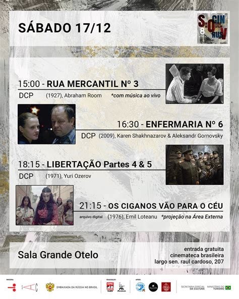 Cinemateca Brasileira on Twitter Sábado 17 12 a programação da 8ª