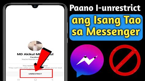 Paano I Unrestrict Ang Isang Tao Sa Messenger Update 2023 Alisin