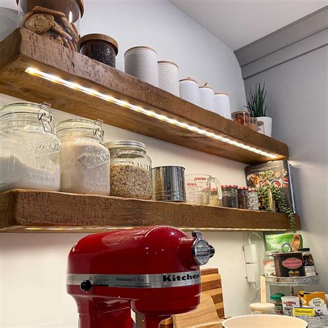 Floating Shelves With Led Lights Etsy