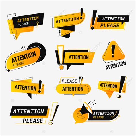 Warning Attention Caution Vector Art Png Caution And Attention Please