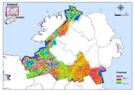 Map Of Radon Zones In Ireland