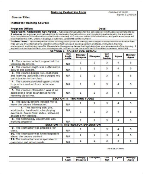 Free 12 Sample Evaluation Forms In Ms Word With Blank Evaluation Form Template Questionnaire