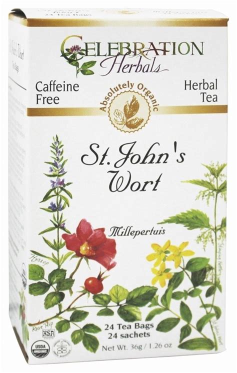 St John's Wort Tea Organic -- 24 Herbal Tea Bags, St By Celebration Herbals - Walmart.com ...