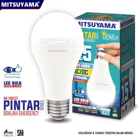 Jual Bohlam Emergency Mitsuyama Series Pintar W Ms E T Cahaya