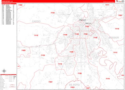 Shreveport Zip Code Map