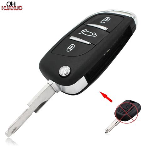 DS Style Folding Key For Peugeot 206 207 206CC 3 Buttons Keyless Entry