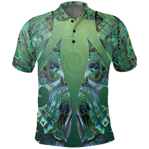 AIO Pride New Zealand Maori Polo Shirt Hei Matau Paua Shell Golf Shir