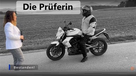 Prüferin Motorradprüfung Ahmad Frey Fahren Fahrschule YouTube