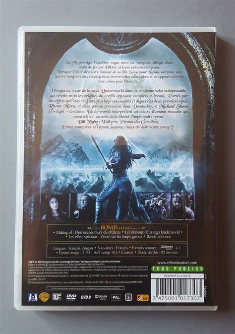 Dvd Underworld Le Soulevement Des Lycans Rhona Mitra Michael