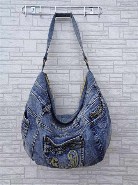 Hobo Bag Slouchy Tote Handbag Purse Shoulder Recycled By Bukibuki