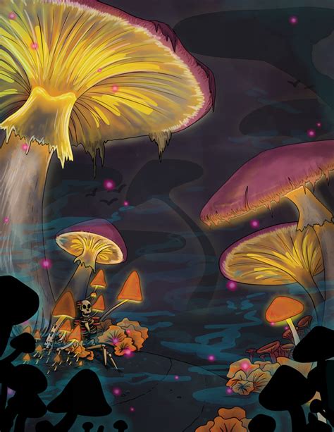 Erin Draws Stuff on Tumblr: Mushroom forest drawing I did for a project ...