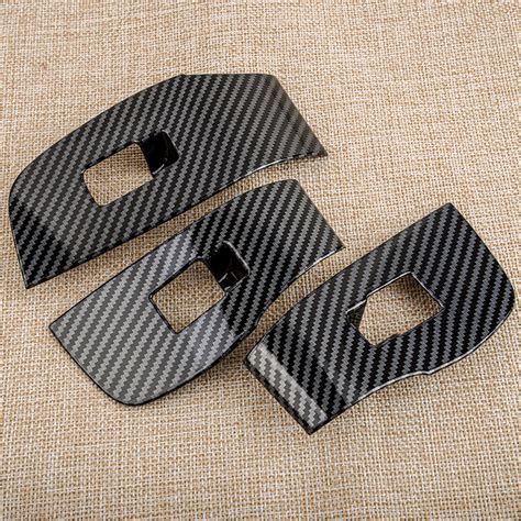 Carbon Fiber Style Door Window Switch Panel Cover Trim Fit For Mazda 3