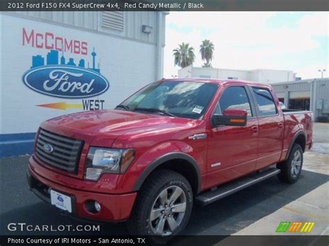 Red Candy Metallic 2012 Ford F150 Fx4 Supercrew 4x4 Black Interior