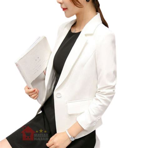 Jual Blazer Wanita Putih Jas Wanita Jas Formal Wanita Jas Kantor