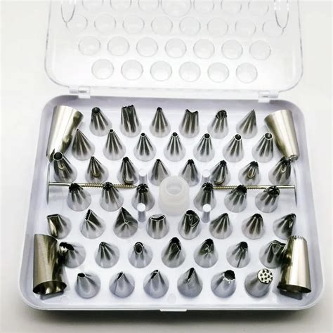 55pcs Stainless Steel Cake Nozzles Set Icing Piping Pastry Tips Fondant