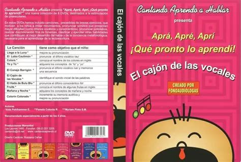 Dvd Cantando Aprendo A Hablar El Cajón De Las Vocales Cuotas sin interés