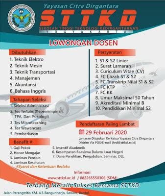 Lowongan Dosen Bahasa Inggris Sttkd Jogja