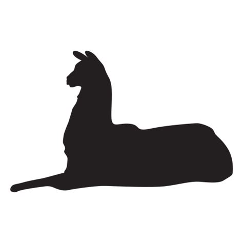 Isolated Llama Lying Silhouette Transparent Png And Svg Vector File