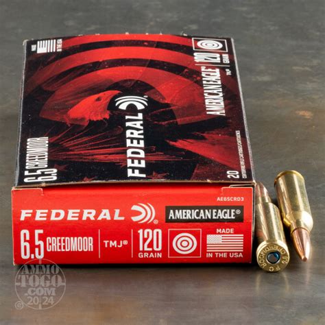 65mm Creedmoor Ammo 20 Rounds Of 120 Grain Total Metal Jacket Tmj By Federal