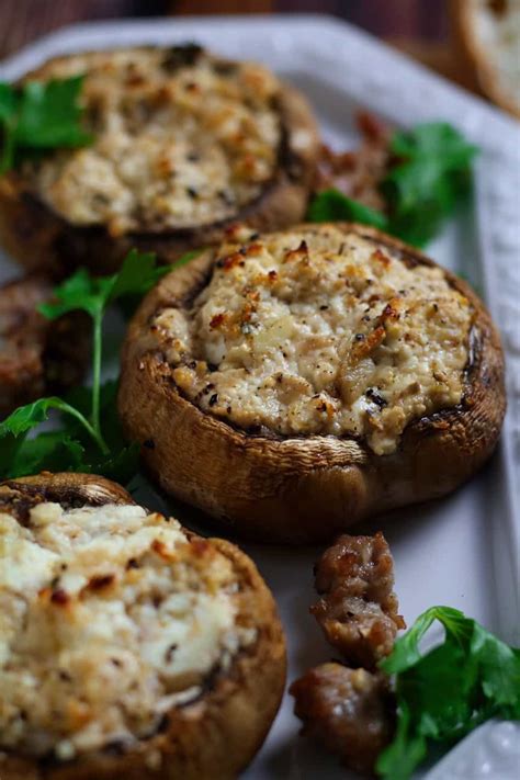 How To Make Roasted Feta Stuffed Mushrooms Days Of Jay