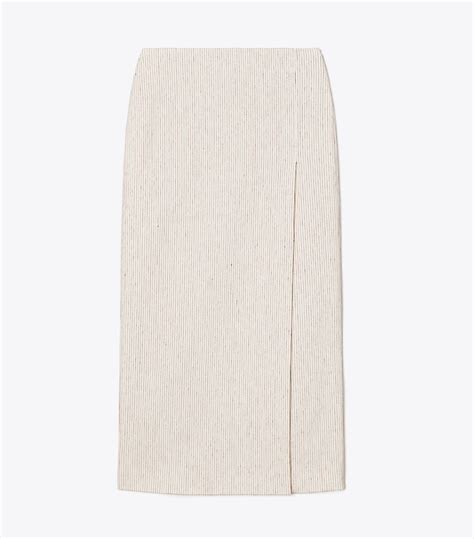 Linen Wrap Skirt Womens Designer Bottoms Tory Burch